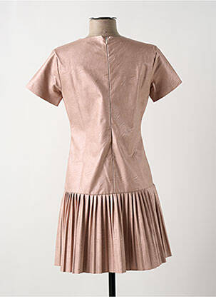 Robe courte fermeture zippée au dos manches courtes rose PURPLE'S femme