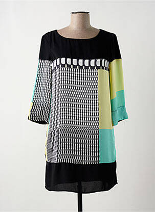 Robe courte manches 3/4 manches 3/4 noir BE GIRL femme