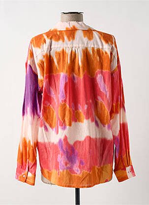 Blouse poignets boutonnés avec fente manches longues violet EMA BLUE'S femme