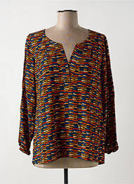 Blouse imprimé fantaisie manches longues noir HALOGENE femme