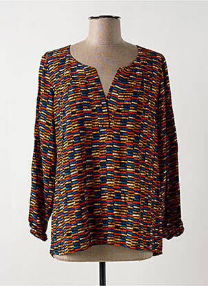 Blouse imprimé fantaisie manches longues noir HALOGENE femme