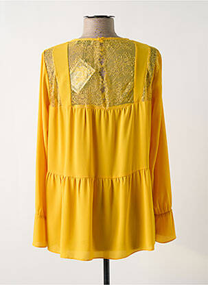 Blouse fermeture boutonnée au dos manches longues jaune MAISON MARLEY femme
