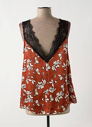 Top coupe fluide sans manche marron MAISON MARLEY femme
