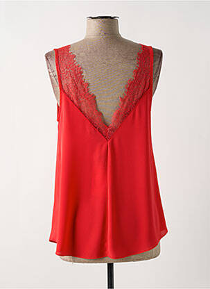 Tunique sans manche légère et transparente rouge MAISON MARLEY femme