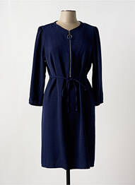 Robe mi-longue manches 3/4 manches 3/4 bleu BY MEG femme