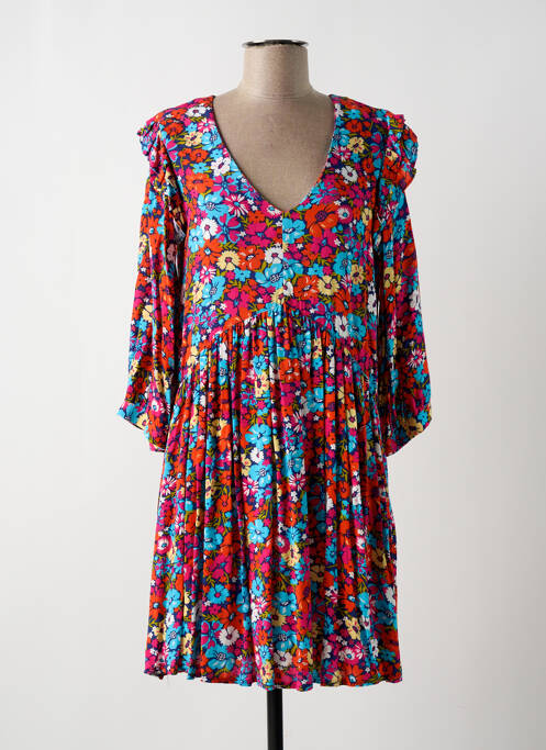 Robe courte manches 3/4 manches 3/4 rose VINTAGE LOVE femme
