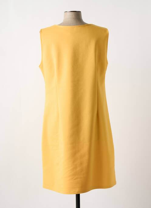 Robe mi-longue sans manche sans manche jaune HALOGENE femme