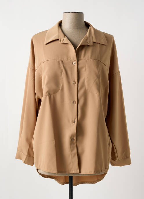 Chemisier coupe fluide manches longues beige GARCONNE femme