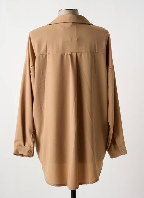 Chemisier coupe fluide manches longues beige GARCONNE femme