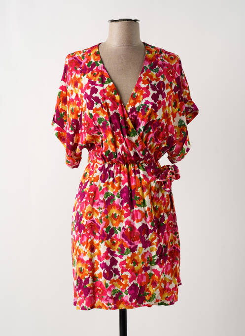 Robe courte rose VINTAGE LOVE pour femme