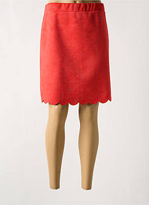 Jupe courte taille élastique rouge HALOGENE femme