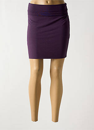 Jupe courte taille élastique violet RENDEZ-VOUS femme