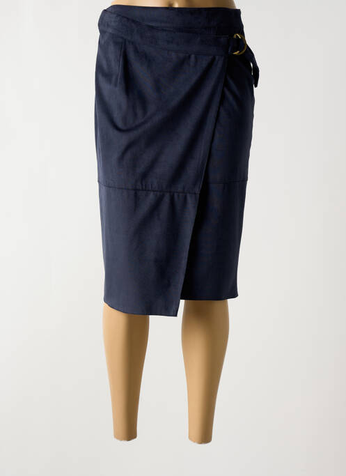 Jupe mi-longue taille normale bleu EMA BLUE'S femme