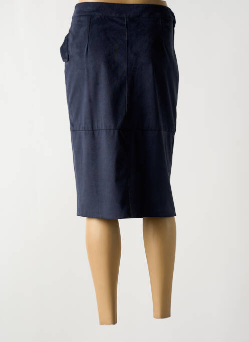 Jupe mi-longue taille normale bleu EMA BLUE'S femme