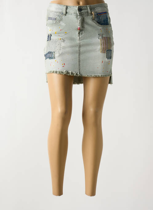 Jupe courte bleu WIYA pour femme