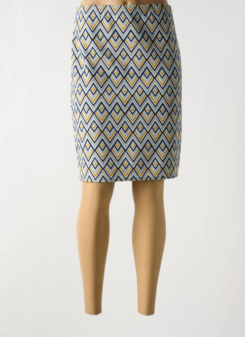 Jupe mi-longue bleu LE SINGE DE JULIE pour femme