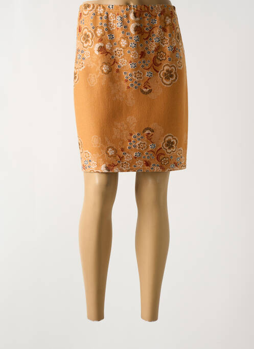 Jupe mi-longue orange LE SINGE DE JULIE pour femme