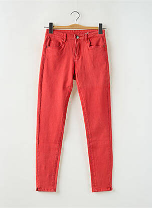 Jeans coupe slim taille normale taille normale rouge KEZY femme