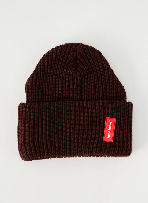 Bonnet marron HELLO HOSSY pour homme