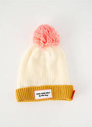 Bonnet doublure beige HELLO HOSSY enfant