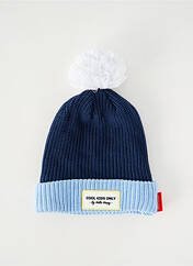 Bonnet bleu HELLO HOSSY pour enfant seconde vue