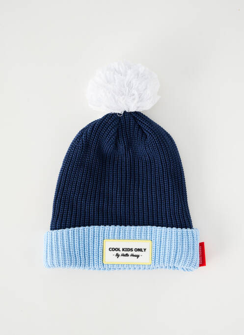 Bonnet bleu HELLO HOSSY pour enfant