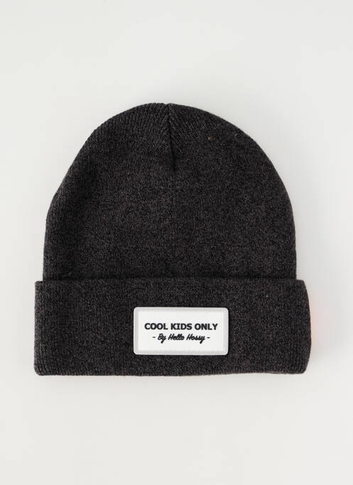 Bonnet noir HELLO HOSSY pour enfant