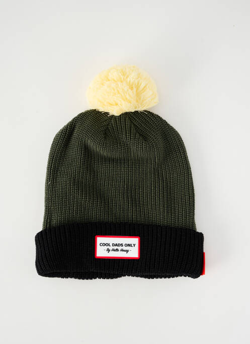 Bonnet vert HELLO HOSSY pour homme