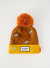 Bonnet doublure marron HELLO HOSSY enfant
