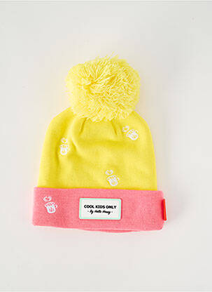 Bonnet doublure jaune HELLO HOSSY enfant