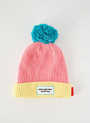 Bonnet doublure rose HELLO HOSSY enfant