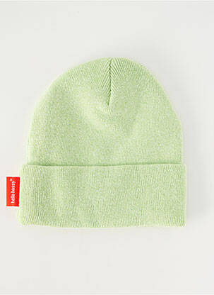 Bonnet maille opaque vert HELLO HOSSY enfant