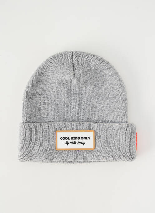 Bonnet maille opaque gris HELLO HOSSY enfant