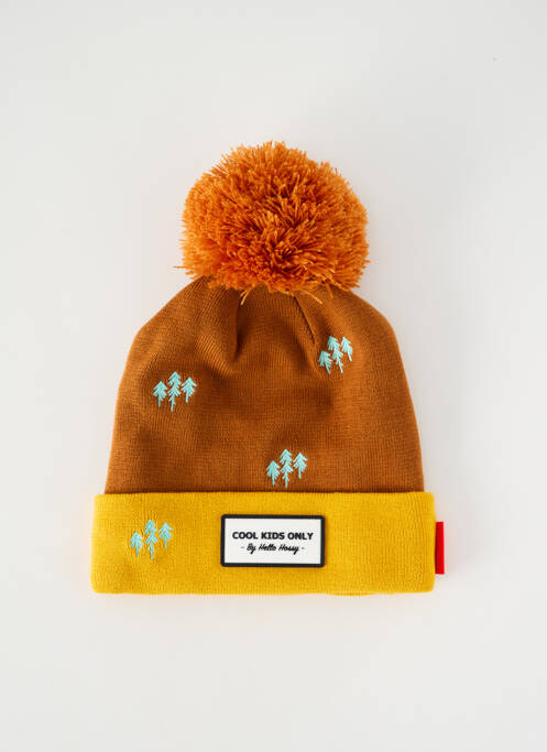 Bonnet marron HELLO HOSSY pour enfant