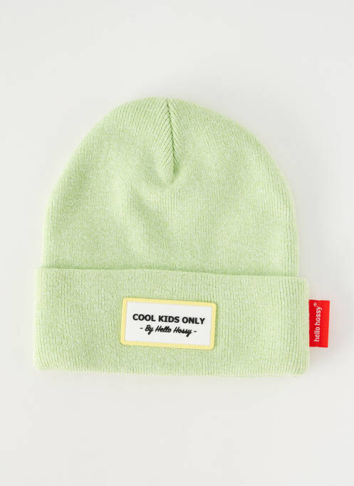 Bonnet vert HELLO HOSSY pour enfant