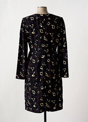 Robe mi-longue imprimé fantaisie manches longues noir ANONYME DESIGNERS femme