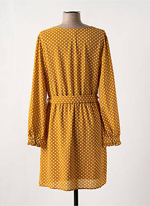 Robe courte manches longues manches longues jaune YUKA femme