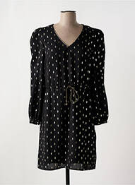 Robe courte manches longues manches longues noir C'EST BEAU LA VIE femme