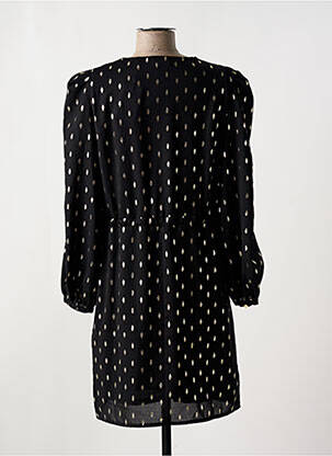 Robe courte coupe fluide manches longues noir C'EST BEAU LA VIE femme