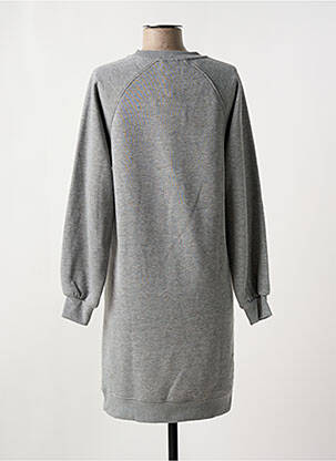 Robe mi-longue manches longues manches longues gris ICHI femme