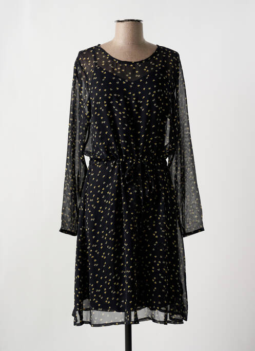 Robe mi-longue noir ICHI pour femme