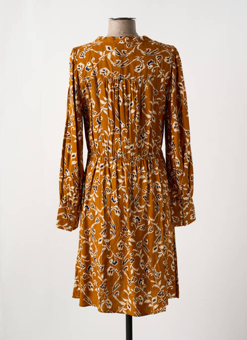 Robe mi-longue orange ICHI pour femme