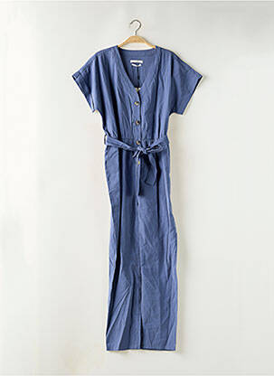 Combi-pantalon fermeture boutonnée sur le devant manches courtes bleu YAYA femme