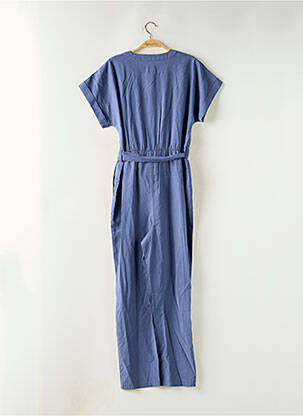 Combi-pantalon fermeture boutonnée sur le devant manches courtes bleu YAYA femme