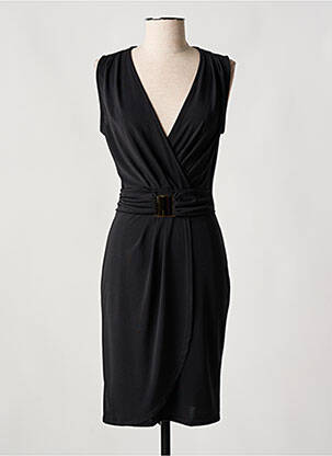 Robe mi-longue sans manche sans manche noir LADY LOL femme