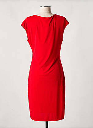 Robe mi-longue manches courtes manches courtes rouge LADY LOL femme