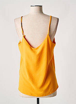 Top tissage crêpe fines bretelles orange EGO femme