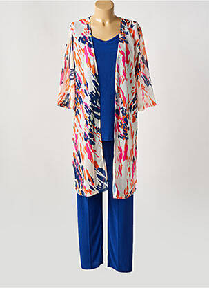 Ensemble pantalon type de haut veste bleu JOY femme