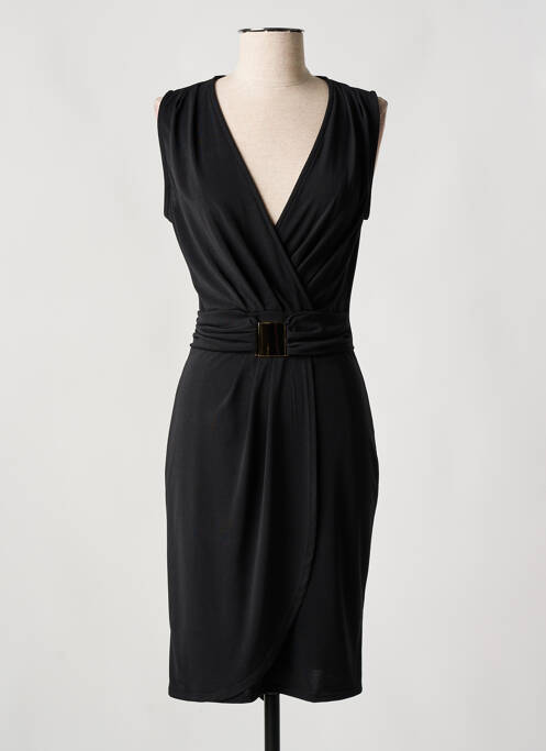 Robe mi-longue sans manche sans manche noir LADY LOL femme
