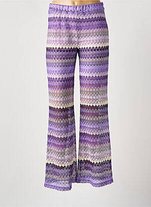Pantalon large taille normale taille normale violet LADY LOL femme
